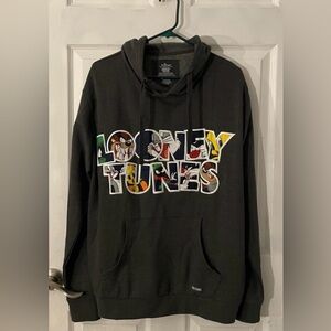 Looney Tunes Six Flags Mens Gray Hoodie. Clean and Never Worn. Size Large. $28